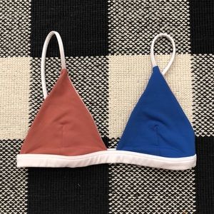 OLYMPIA ACTIVEWEAR TOP-BROWN&BLUE